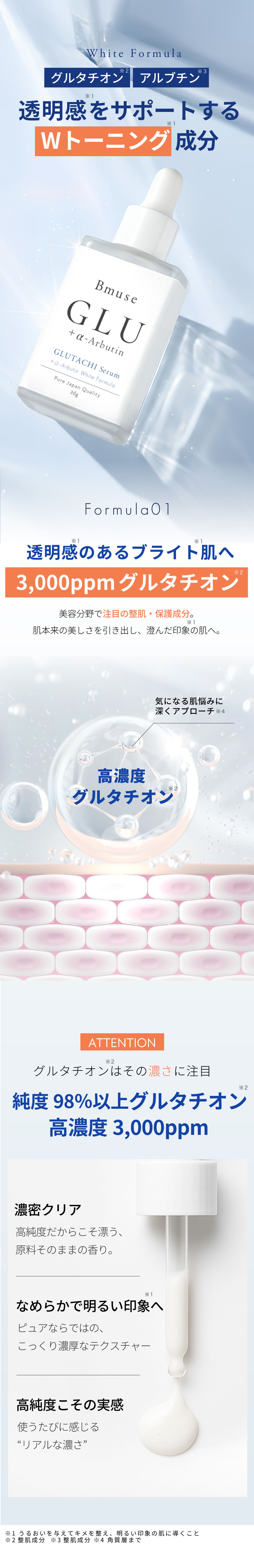 Bmuse Glutachi Serum 高濃度グルタチオン美容液イメージ3